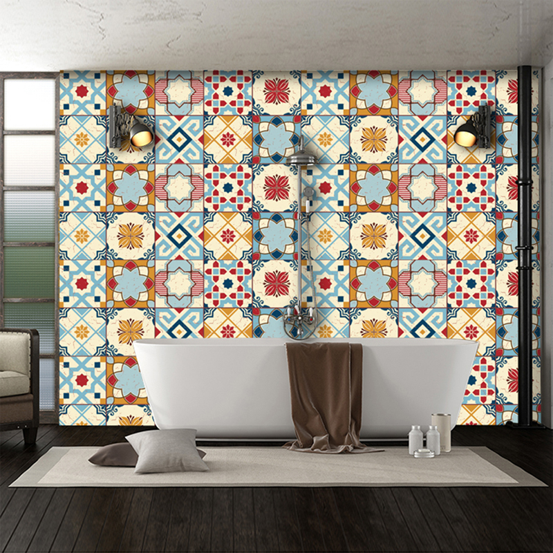 Mandala Crystal Wall Stickers Waterproof And Oil-Proof Kitchen Bathroom Home Decoration Self-Adhesive Ceramic Tile Wall Decora