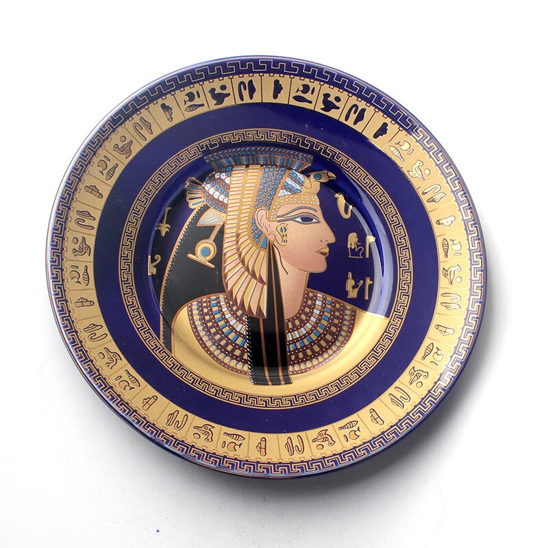 1PC Decorative Wall Plate Ceramic Art Disc Egypt Decoration Plates: YCP882006