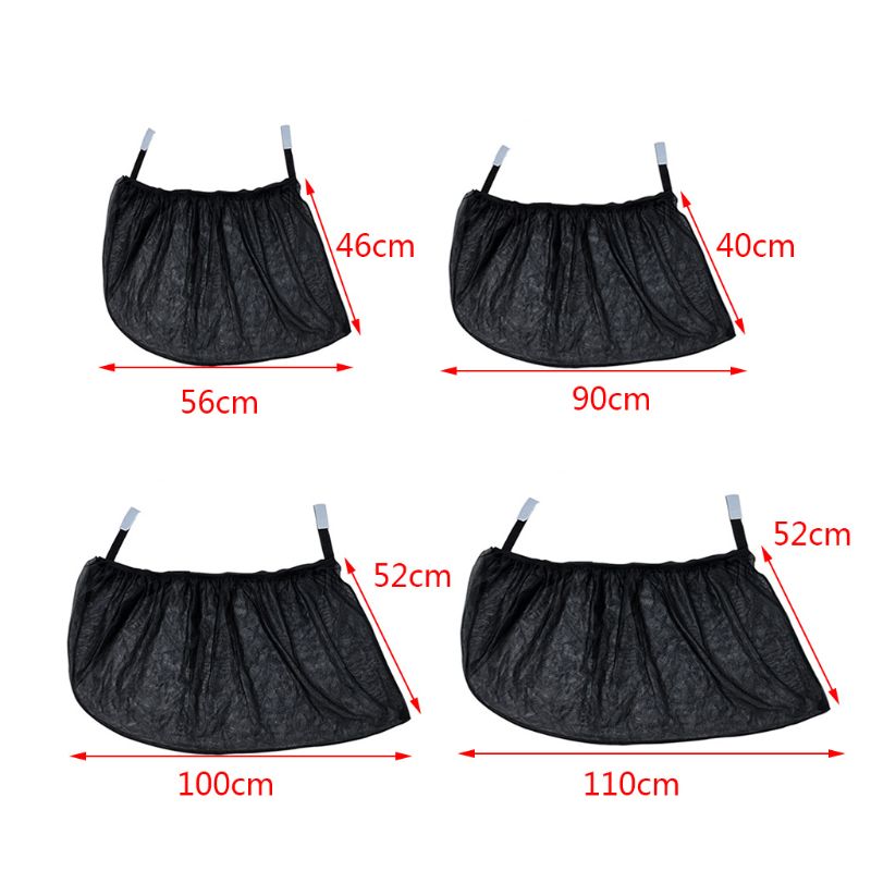 2Pcs Black Car Side Window Sun Shade Mesh Fabric Sun Visor Cover Shield UV Protector