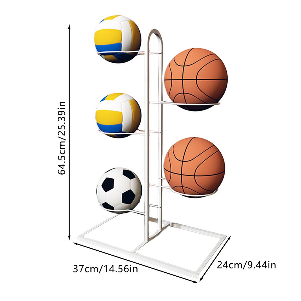 Indoor Children Basketball Storage Rack Put Ball Football Storage Basket Placed Rack Kindergarten Volleyball Stand Holder: GRAY