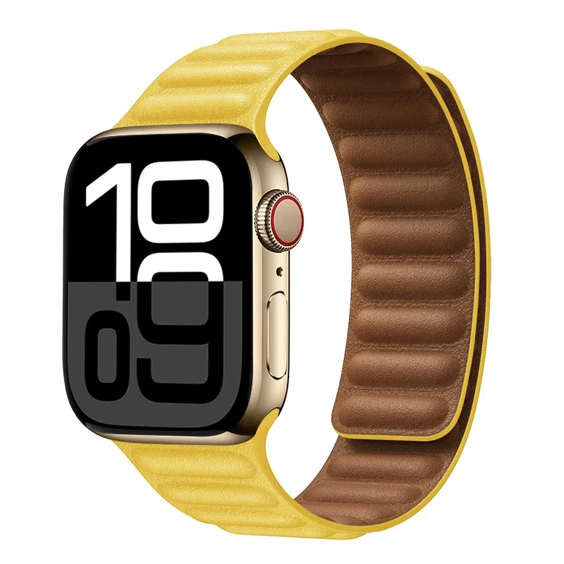 officiële website lederen band voor Apple Watch Band 45 mm 46 mm 42 mm 44 mm 40 mm magnetische lus link armband iWatch 49 mm 10 9 8 7 6