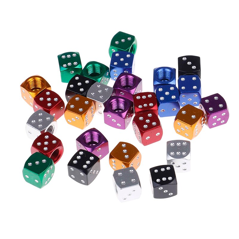 4 unids/lote tapones para vástago de válvula Universal dado neumático coche camión Auto tapa de vástago de válvula tapas llantas de rueda 12mmX12mmX12mm