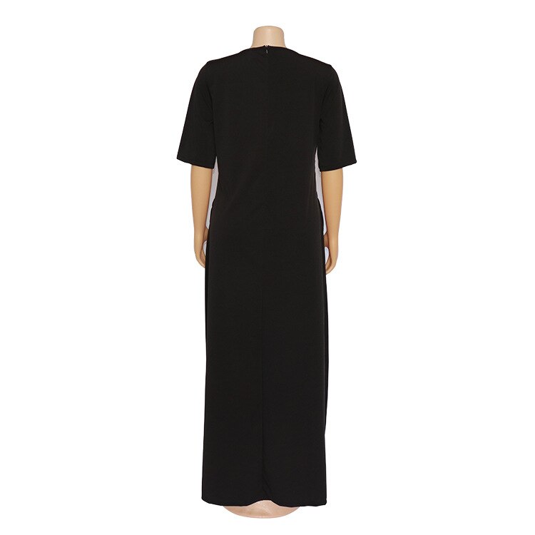 Afrikaanse Jurken Voor Vrouwen Mode Lovertjes Lange Jurk Grote Elastische Afrika Dashiki Maxi Jurk Effen Vintage Plus Size Vestido