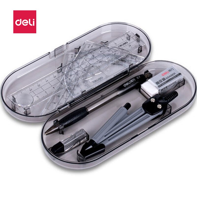 Deli Painting Set Round Rule Triangular Rule Angle Rule Student Examination Homework Drawing Set Stationery 9591