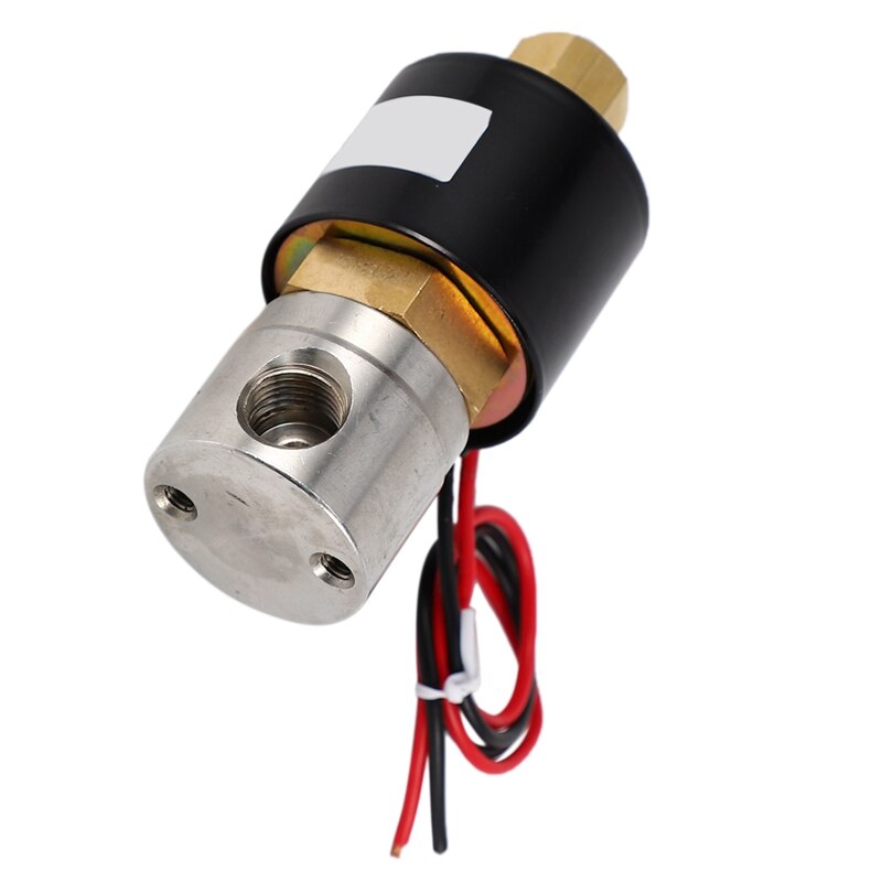 1PC 1/4" DN08 BSP AC220V DC12V DC24V Stainless Steel 304 Normally Open Electric Solenoid Valve N/O