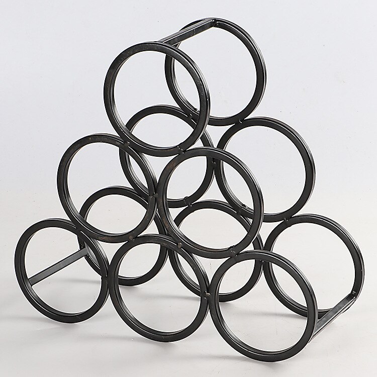 Square Tube 6 laps Iron Wine Rack Cork Container Bottle Holder Kitchen Bar Display Metal Wine Craft Handcraft Stand Bar Tools