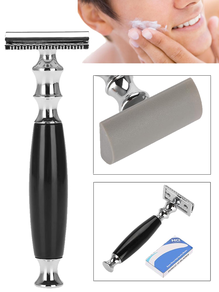 De seguridad ajustable Razors Manual doble-filo de la navaja de afeitar de afeitado clásico suave doble filo maquinilla de afeitar recta bigote afeitado cuchillas herramientas