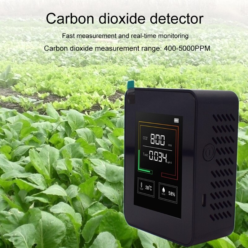 Carbon Dioxide CO2 Monitor TVOC Temperature Humidity CO2 Concentration Meter K9FA