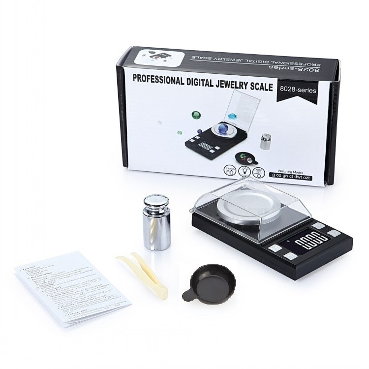 100g/50g 0.001g Digital precision scale for Jewelry gold Herb Lab Weight Milligram Scale Electronic Balance accurate scale: A 100g 0.001g