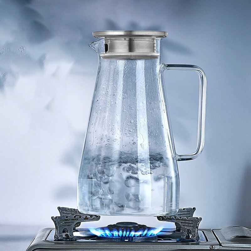 Wasserkocher Glas Teekanne Küche Utensilien 1800 Ml Kochgeschirr Hohe Temperatur Explosion-nachweisen Große Kapazität Kochendem Wasser