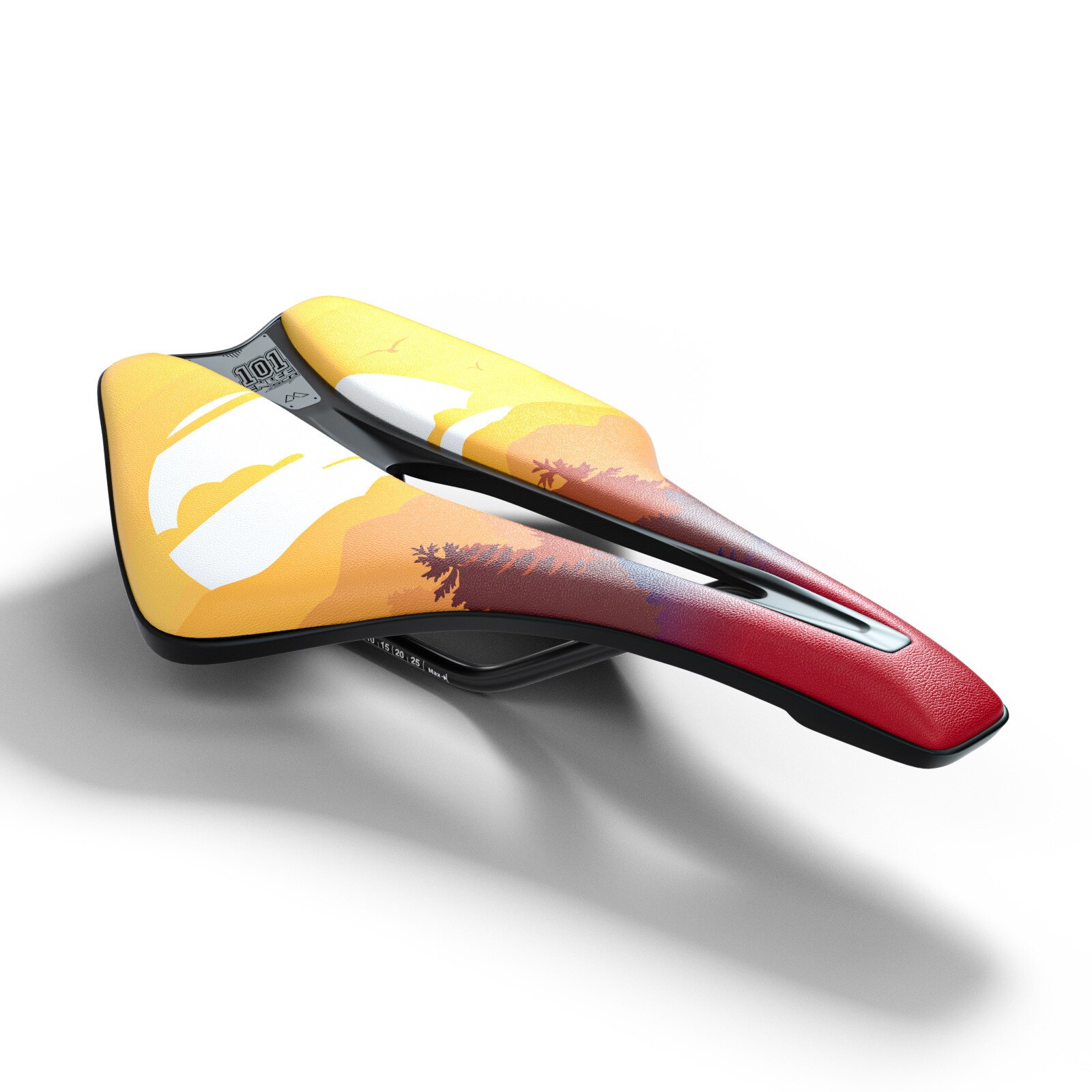 Kleurrijke Patroon Gel Extra Zachte Fiets Mtb Zadel Kussen Fiets Hollow Zadel Road Mountainbike Zetel Fiets Accessoires: color 7