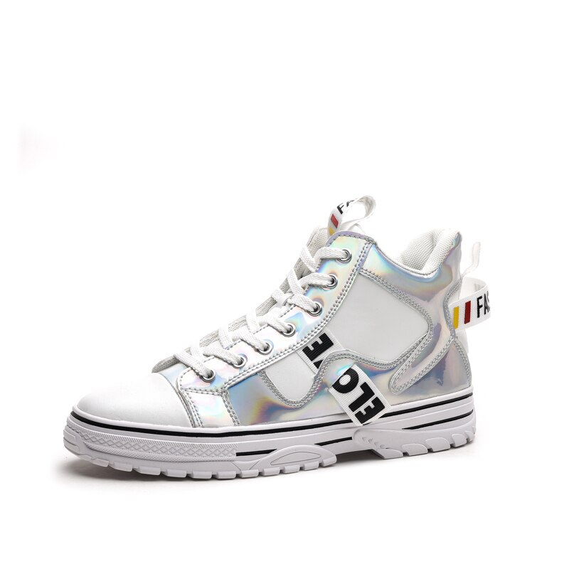 Holographic Mens Bot Vulcanized Shoes Mens Boots Trainers 4#20/10d50