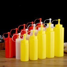 Plastic saus pot squeeze sap fles jam slasaus knijpfles decoreren mond set squeeze fles jam fles