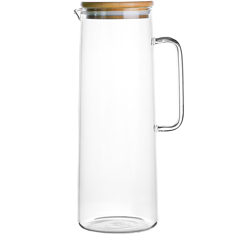 Slanghåll värmebeständiga flaskor kallvattenkannor hög borosilikatglasflaska stor kapacitet 34oz 61oz med koppar