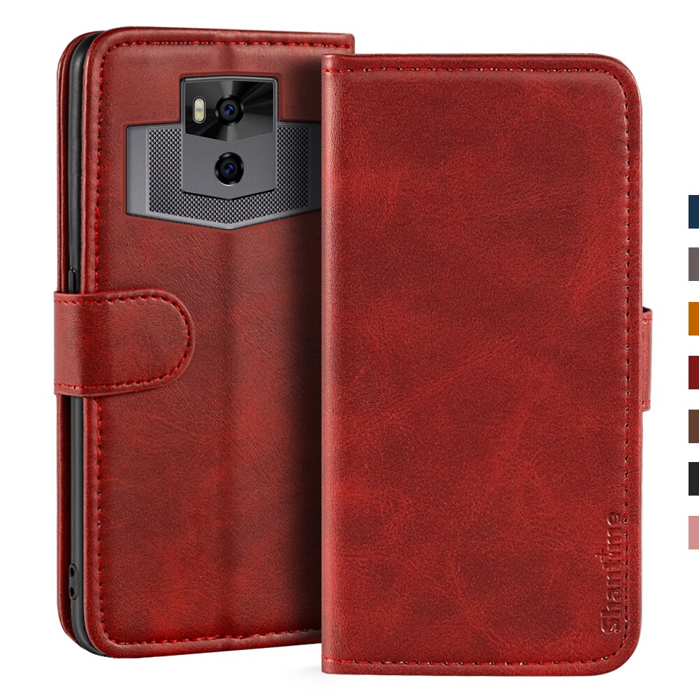 Case For Ulefone Power 5 Case Magnetic Wallet Leather Cover For Ulefone Power 5S Stand Coque Phone Cases: For Ulefone Power 5 / Red