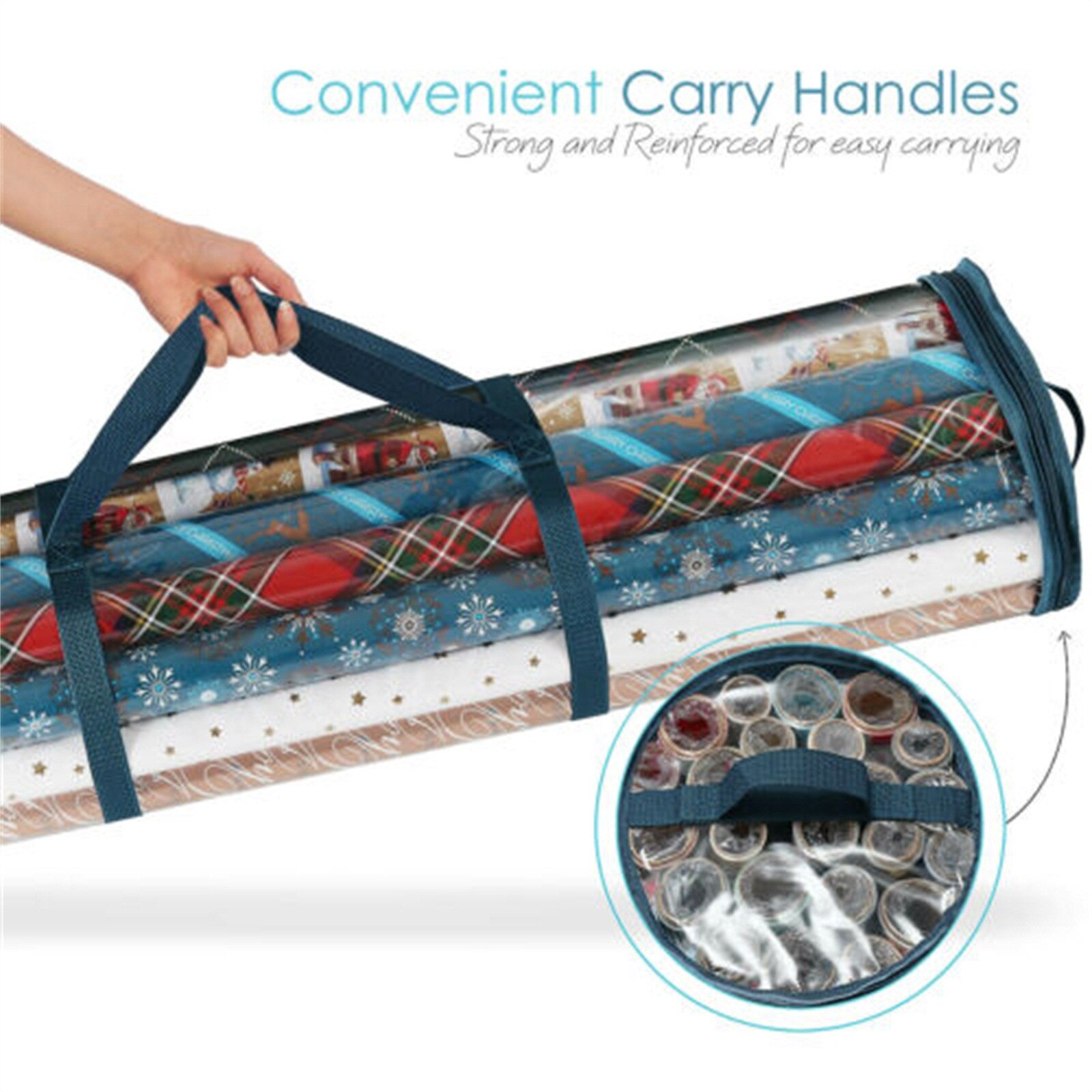 Organizer Water Proof Pvc Fabric Wrapping Paper Roll Bag Collapsible Storage Bags Are Easy To Store In Closets Attics