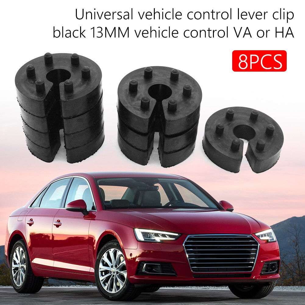 Componentes duraderos para coche, limitador de deflexión de resorte, VA HA Paquete de 8 piezas negras, componentes de reparación Exterior de automóviles, 13mm