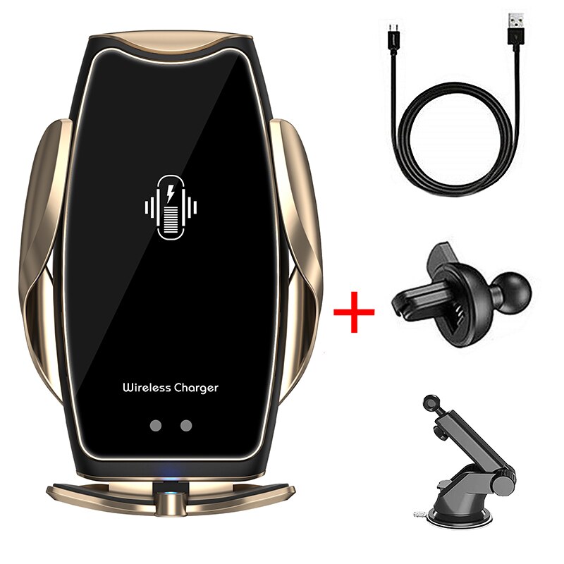 KSTUCNE 15W Qi Auto Drahtlose Ladegerät Für iPhone 12 11 XS Samsung Xiaomi OnePlus Induktion Schnelle Drahtlose Lade Auto telefon Halter: 8