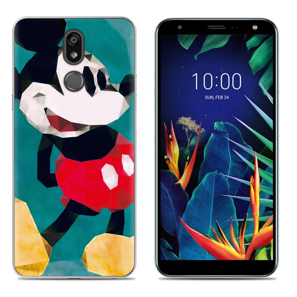 Funda de suave para teléfono LG K40/K12 Plus 5,7 pulgadas TPU colorida pintada cubierta trasera de silicona: 12