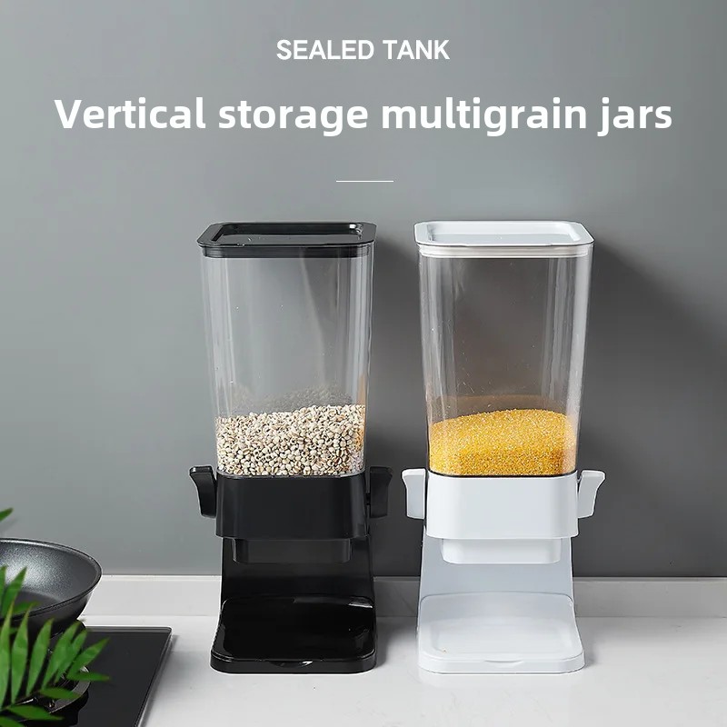 Kjøkkenoppbevaring frokostblanding maskin forseglet krukke korn tørr frukt snacksbeholder plastmateriale hjem organisering bin beholder