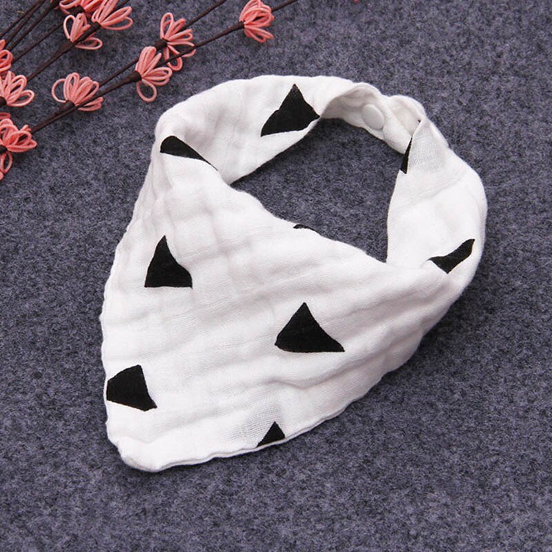 Weichen Baumwollmusselin Baby Lätzchen Karikaturdruck Baby Mädchen Jungen Schal Speichel Handtuch Baby Fütterung Schürze Babador Bandana Spucktücher: triangle
