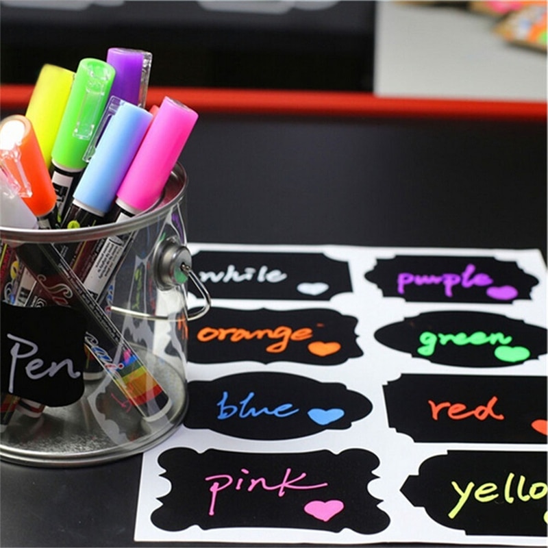 1PC Erasable Multi Colored Highlighters Liquid Chalk Marker Pens LED Writing Board GlassWindow Art8 Colours Marker Pens