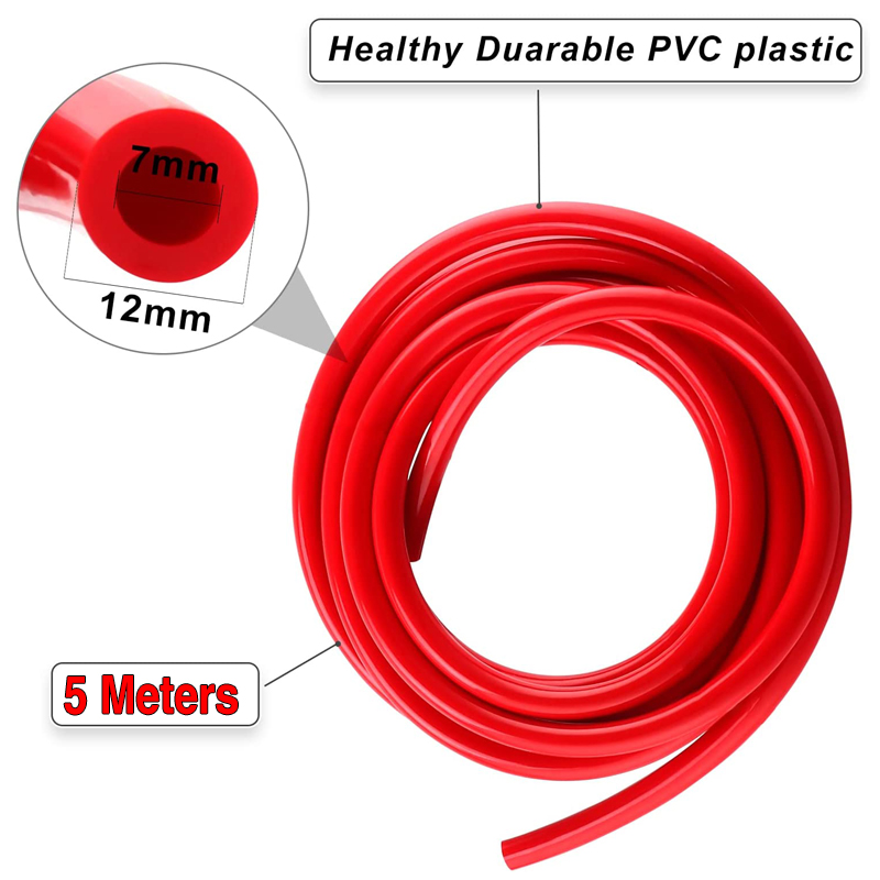 Tubo Flexible de PVC para fabricación de cerveza, dispensador de bebidas y cerveza, línea de Gas, antipresión, 7mm de diámetro, 5 metros de longitud