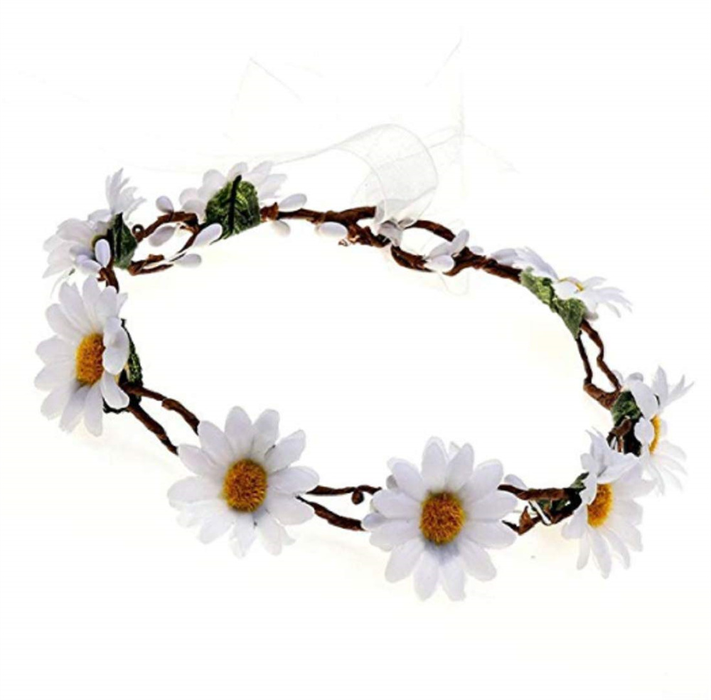 Daisy Wreath Fall-inspired Floral Crown Sunflower Crown Boho Headband For Outdoor Events Bride Accessories Flower Headdress