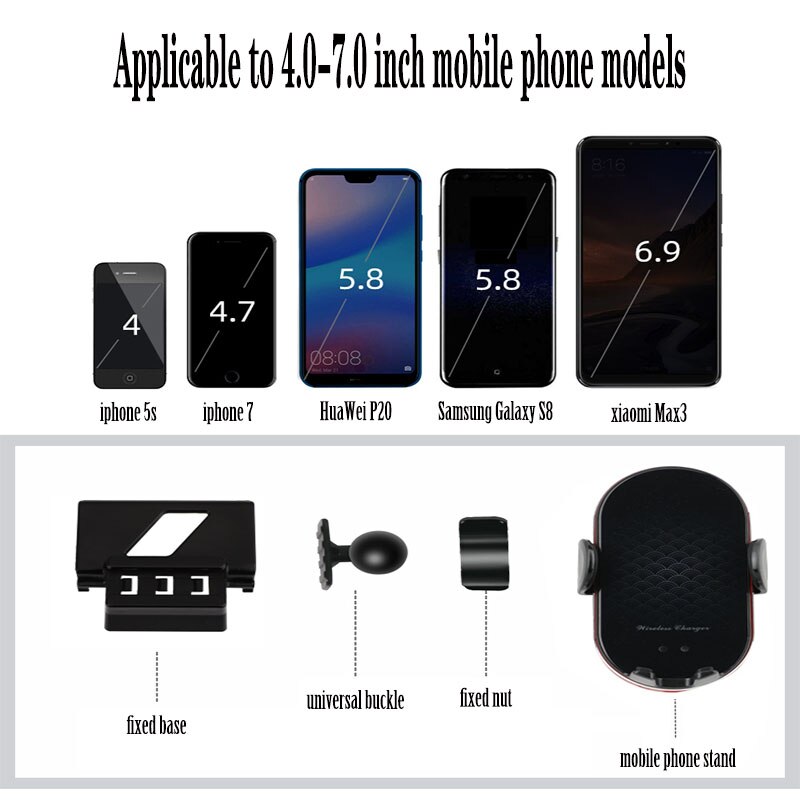 Auto Telefoon Houder Auto Mount Intelligente Infrarood Voor Air Vent Mount Voor Geely Binyue Binrui Smart Charger Draadloze
