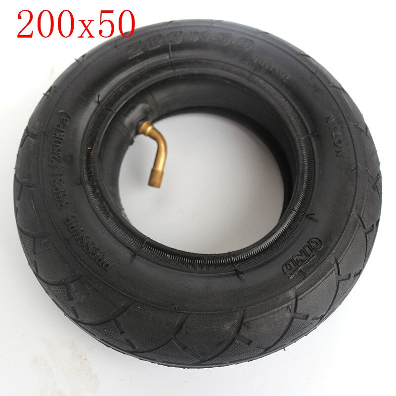 200*50Electric Scooter Tyre With Wheel Hub8" Scooter 200x50 Tyre Inflation Electric Vehicle Aluminium Alloy Wheel Pneumatic Tire: inner and outer