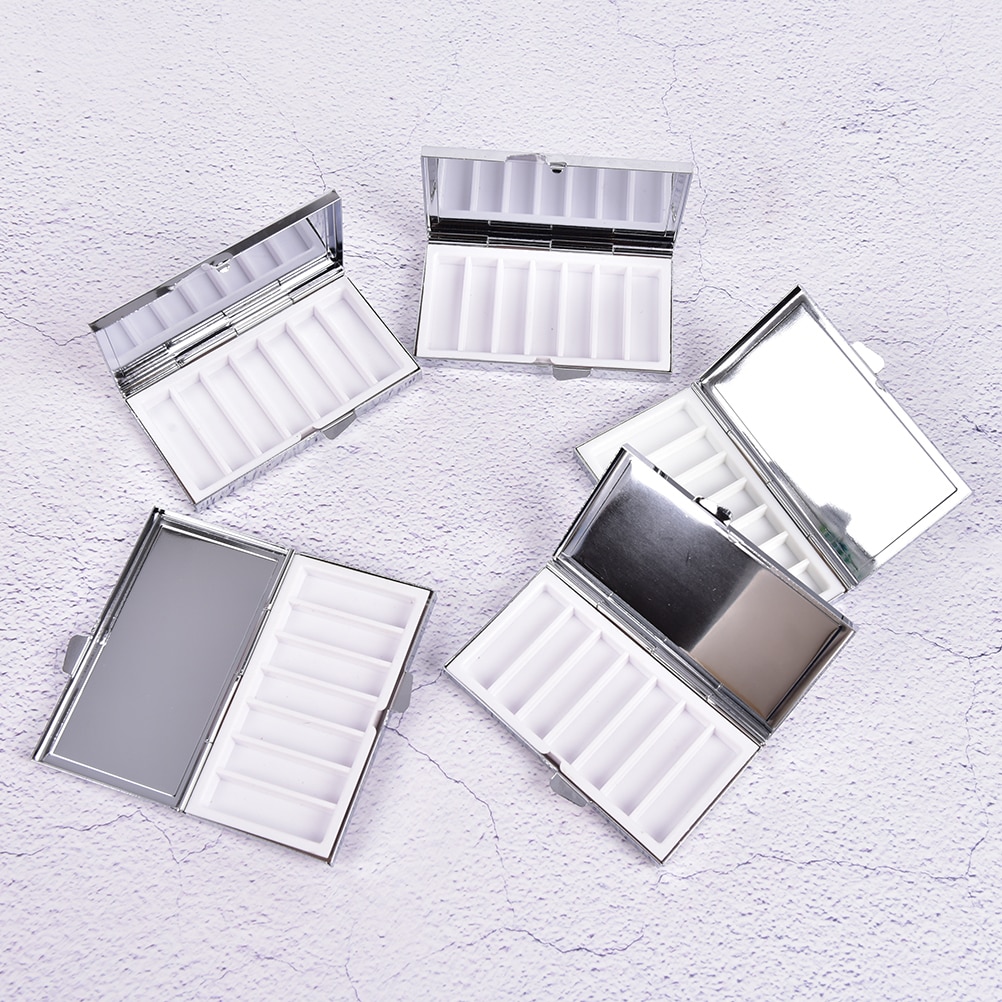 7- vaks draagbare opvouwbare pillendoos container voor medicijnorganizer pillendoos pillensnijder splitters pastilleros pildoras estuche
