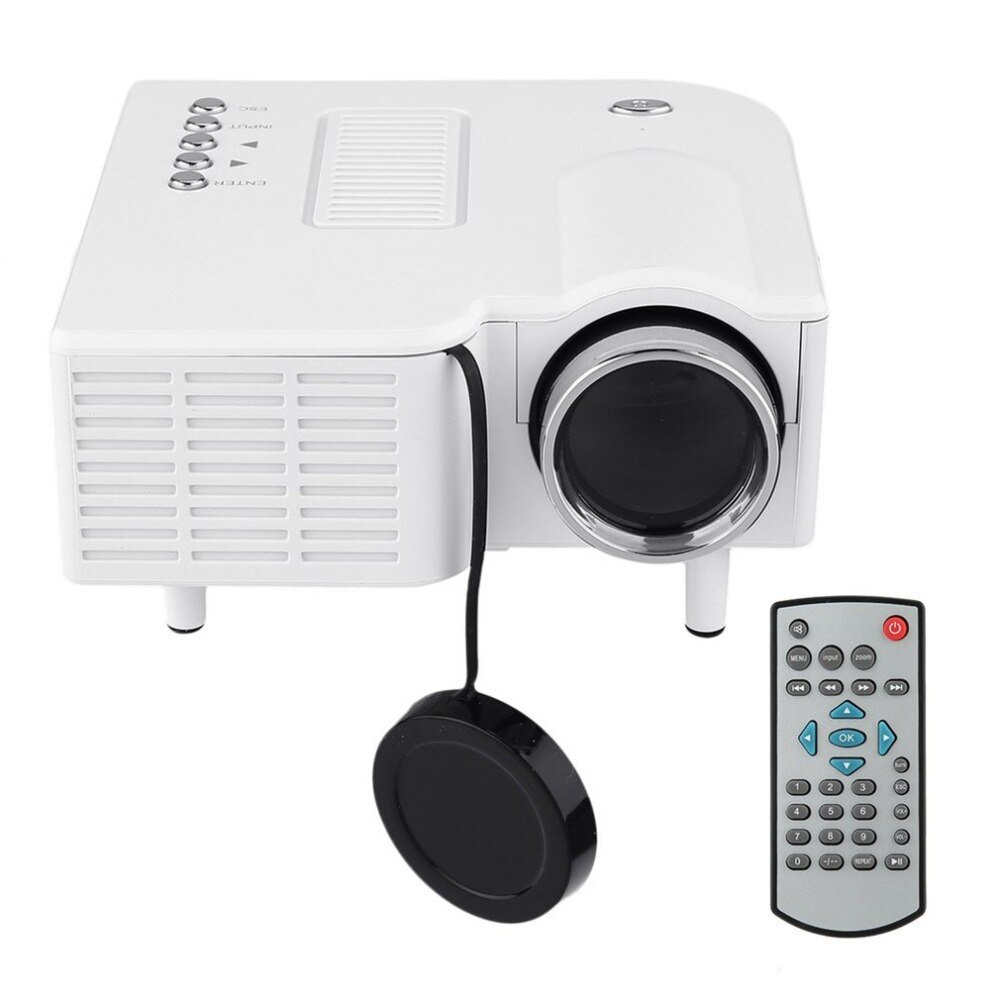 UC28 Mini projector HD Home 1080P Portable Home Theater Wired LED Projector LCD Display Technology for Conference System