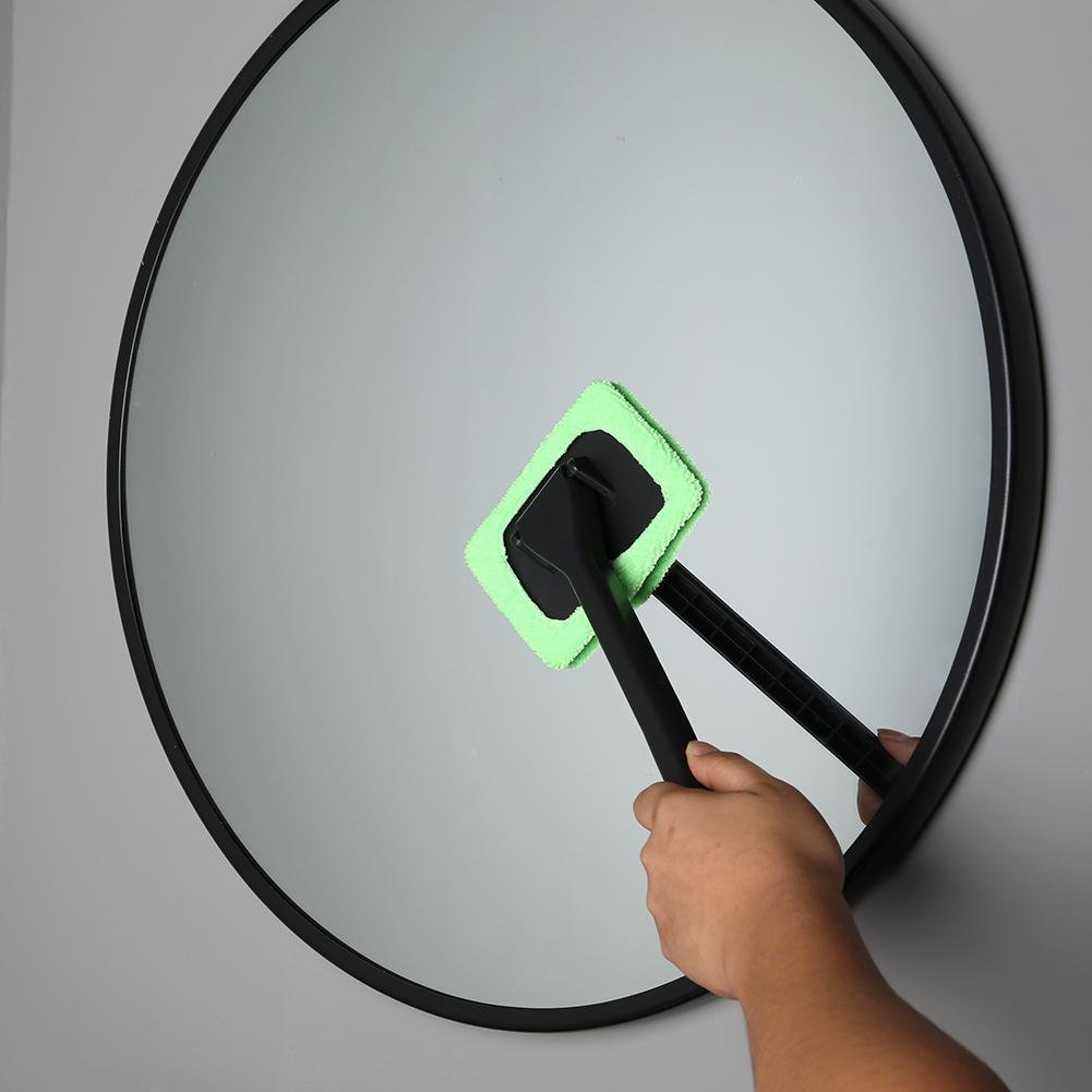 Microfiber Auto Car Window Cleaner Long Handle Car Wash Brush Dust Car Care Windshield Shine Towel Handy Washable Car Clean