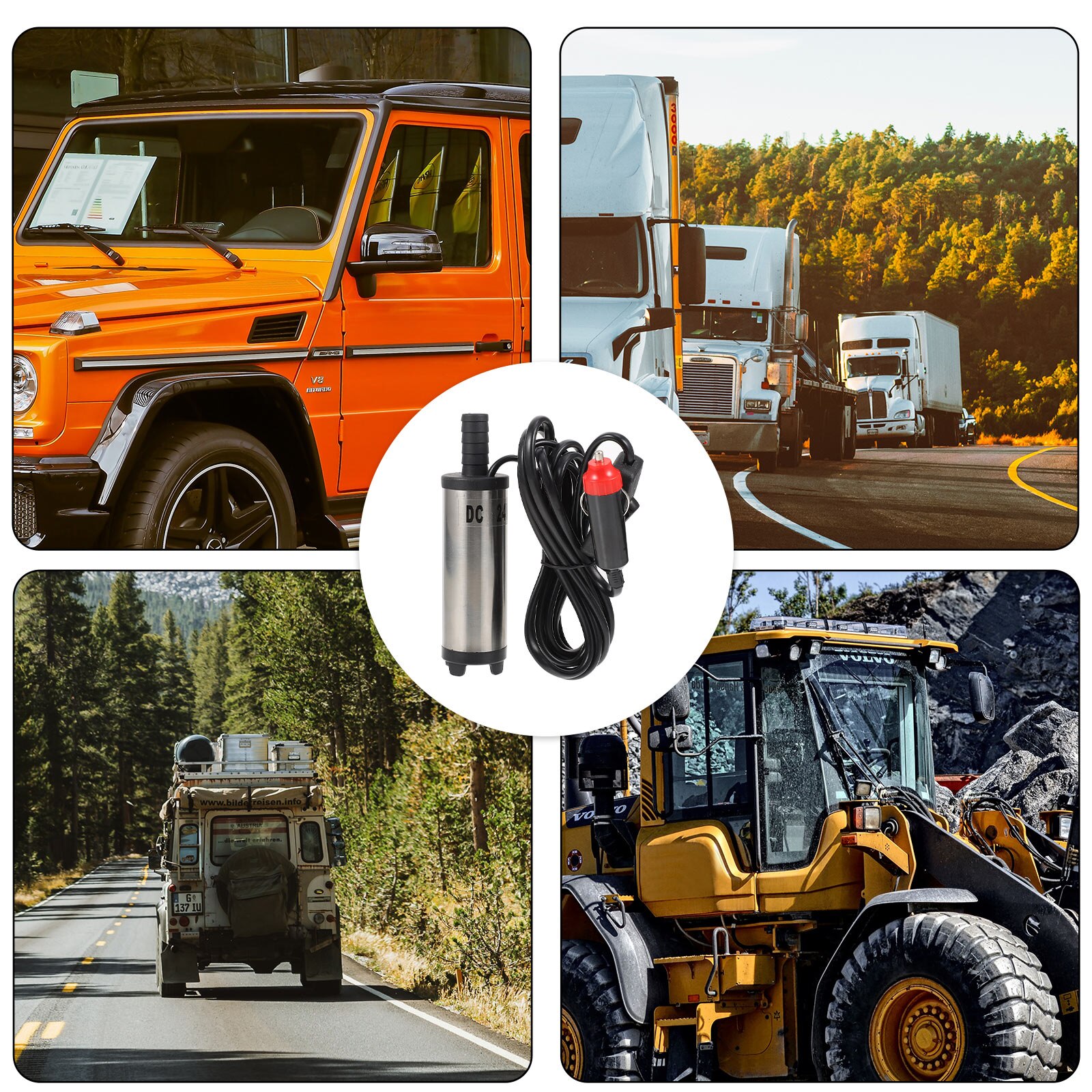 24V 12V Dc Rvs Elektrische Pomp Diesel Fuel Water Olie Auto Camping Vissen Submersible Transfer Pomp 8700r/Min