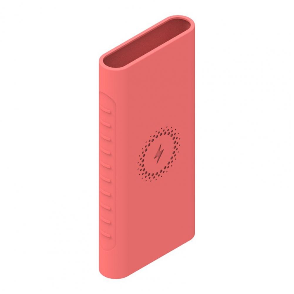 Silicone Protector Smooth Anti-fall Fashionable Green Silicone Protector for Xiaomi Mobile Power Generation 3 10000mah Fast Char: Pink
