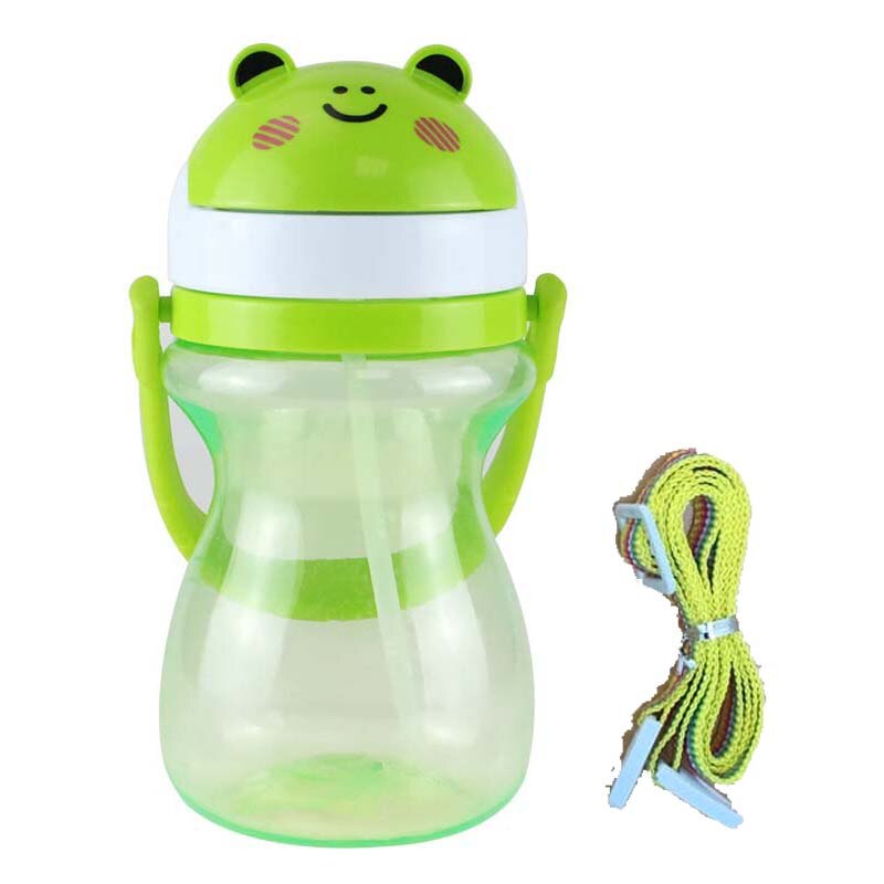 Cartoon dier baby waterfles kinderfles met rietje kinderdrinkfles rietje fles met handvat beker lekvrij: Groente