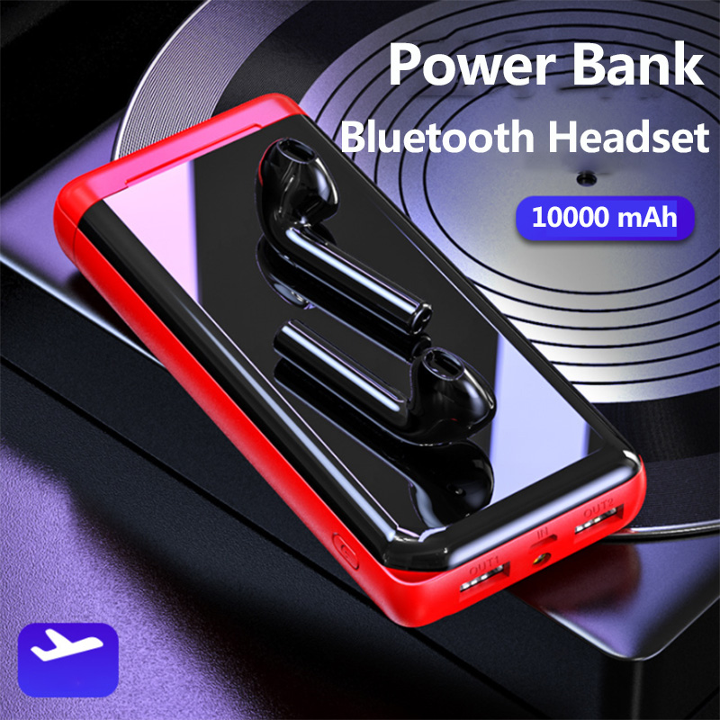 Wireless 5,0 Bluetooth Kopfhörer HD Stereo Kopfhörer Headset Mit Dual Mic und 10000mAh Power tragbare Batterie Ladung Fall