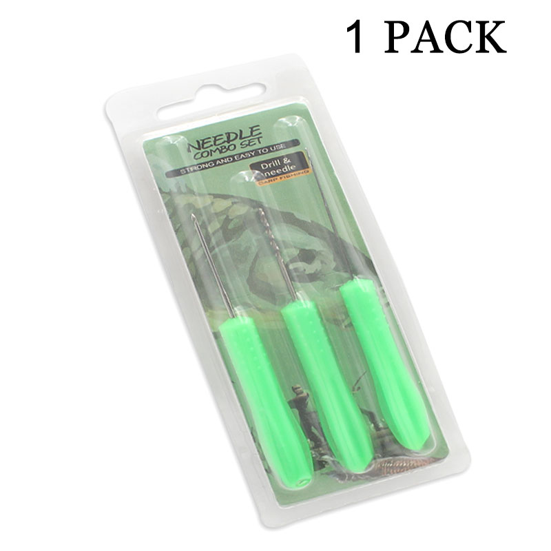 Outils de pêche à la carpe, bouillettes, aiguille d'appât pour carpe, plate-forme de pêche, fabrication d'aiguilles d'épissure, accessoires de forage, 3 pièces