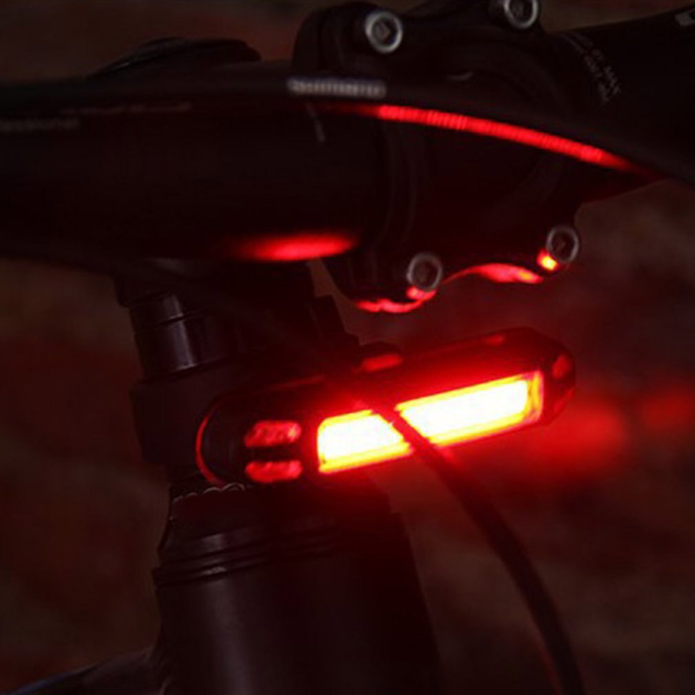 Fiets Achterlicht Fiets Lamp Usb Opladen Waarschuwingslampje Rijden 'S Nachts Mountainbike Weg Verlichting