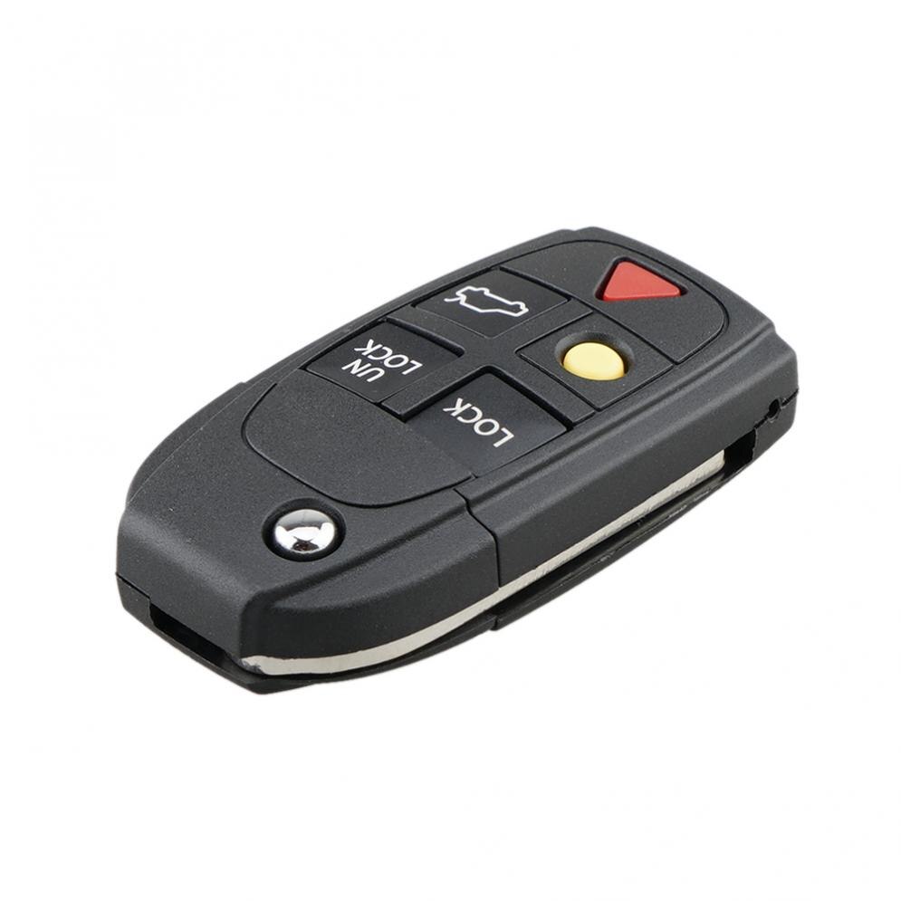 5 Knoppen Auto Auto Sleutelhanger Case Shell Vervanging Flip Folding Remote Cover Fit Voor Volvo S60 S80 V70 XC70 XC90