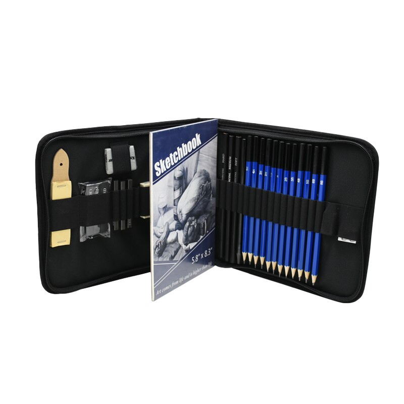 1 set Sketch pencil set charcoal full set of student entry tools painting beginner sketch pen art supplies