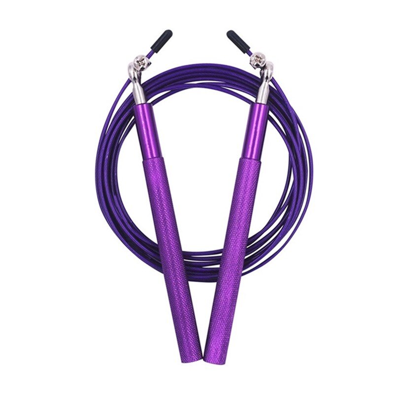 Speed Jump Rope Training Double Unders Bearing Skipping Rope for Boxing MMA Crossfit Fitness Home Gym Workout Equipments: Purple 