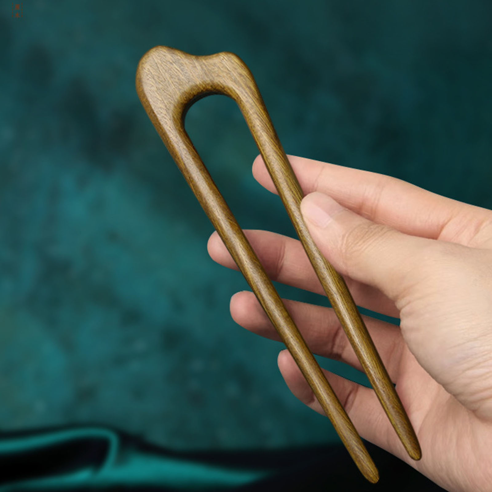Palillos chinos simples para el cabello, horquillas de madera en forma de U para el cabello para mujer, accesorios para hacer moños, tocados de Retro: Zinc negro plateado