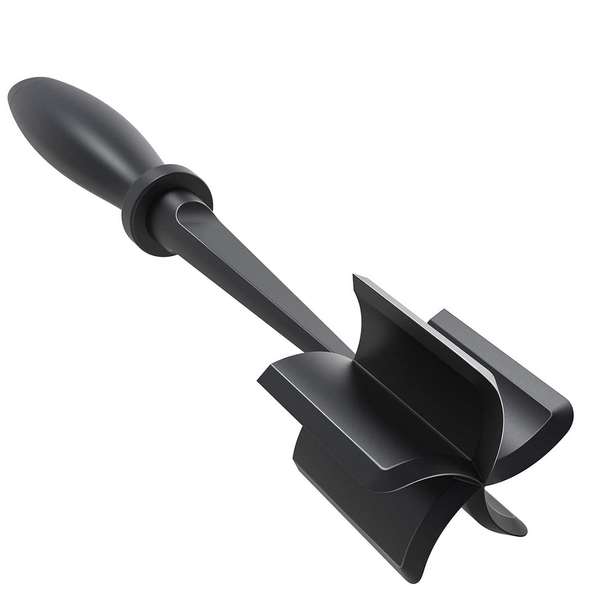 1/2 Stuks Vlees Chopper Gemalen Rundvlees Stamper Agitator Spatel Voor Hamburger Gehakte Aardappelstamper Cutter Mixer Tool keuken Gadget: Black
