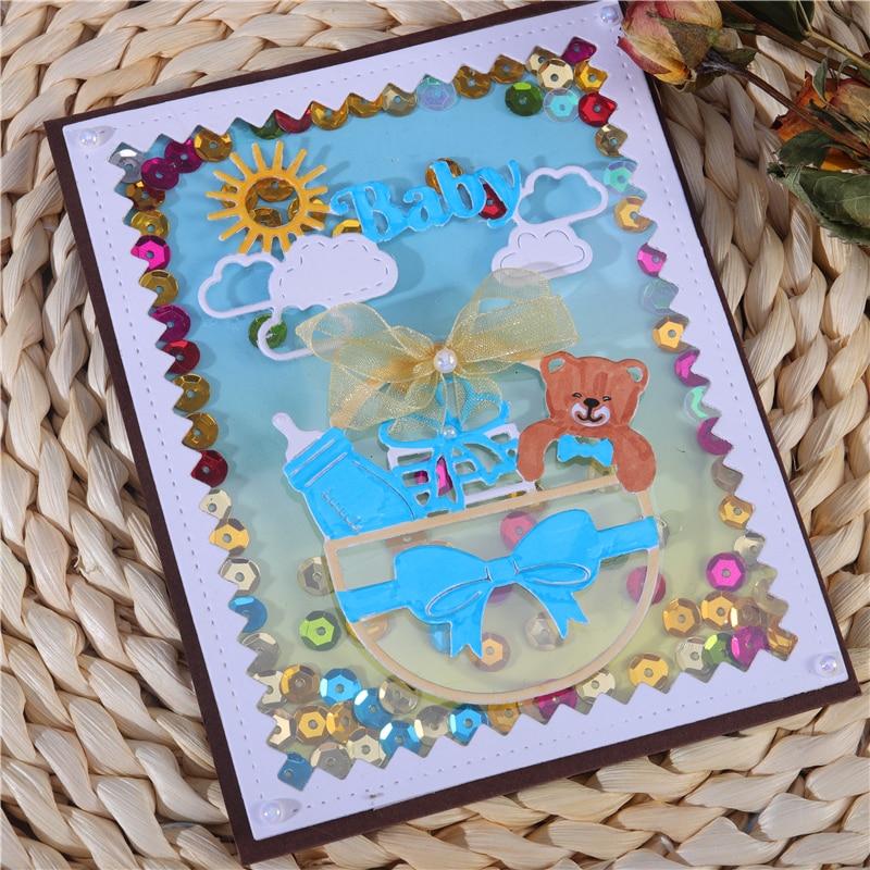 InLoveArts Baby Dies Letter Metal Cutting Dies Dies Scrapbooking Card Making Album Embossing Crafts