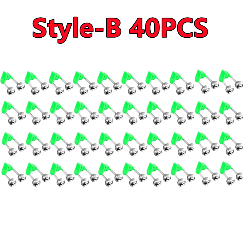 50-5PCS Dubbele Bellen Vissen Indicator Aas Alarm Luid Geluid Alert Bell Clips Nacht Hengel Bell visgerei Outdoor Vissen Bel: Sky Blue