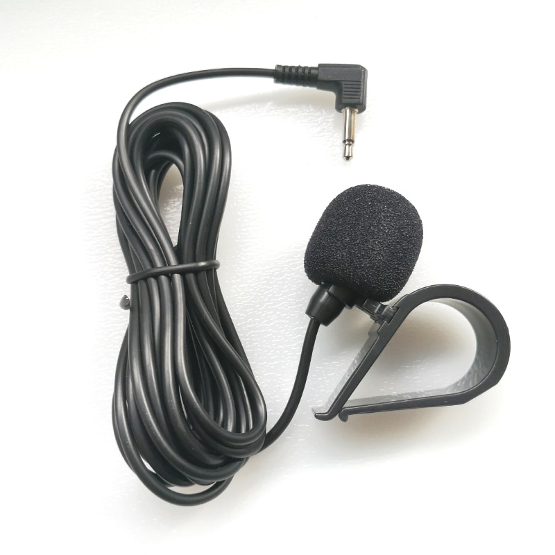 3.5mm 3m Wired Car Navigation GPS Mini Microphone Collar Clip Lavalier Microphone Car DVD Megaphone Loudspeaker Microphones