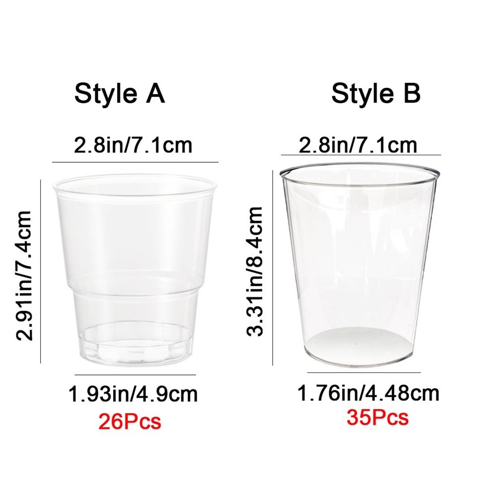 Taza de agua desechable duradera de 200ML, taza de aviación transparente de plástico de alimentaria, taza de vino gruesa resistente al calor para pícnic al aire libre