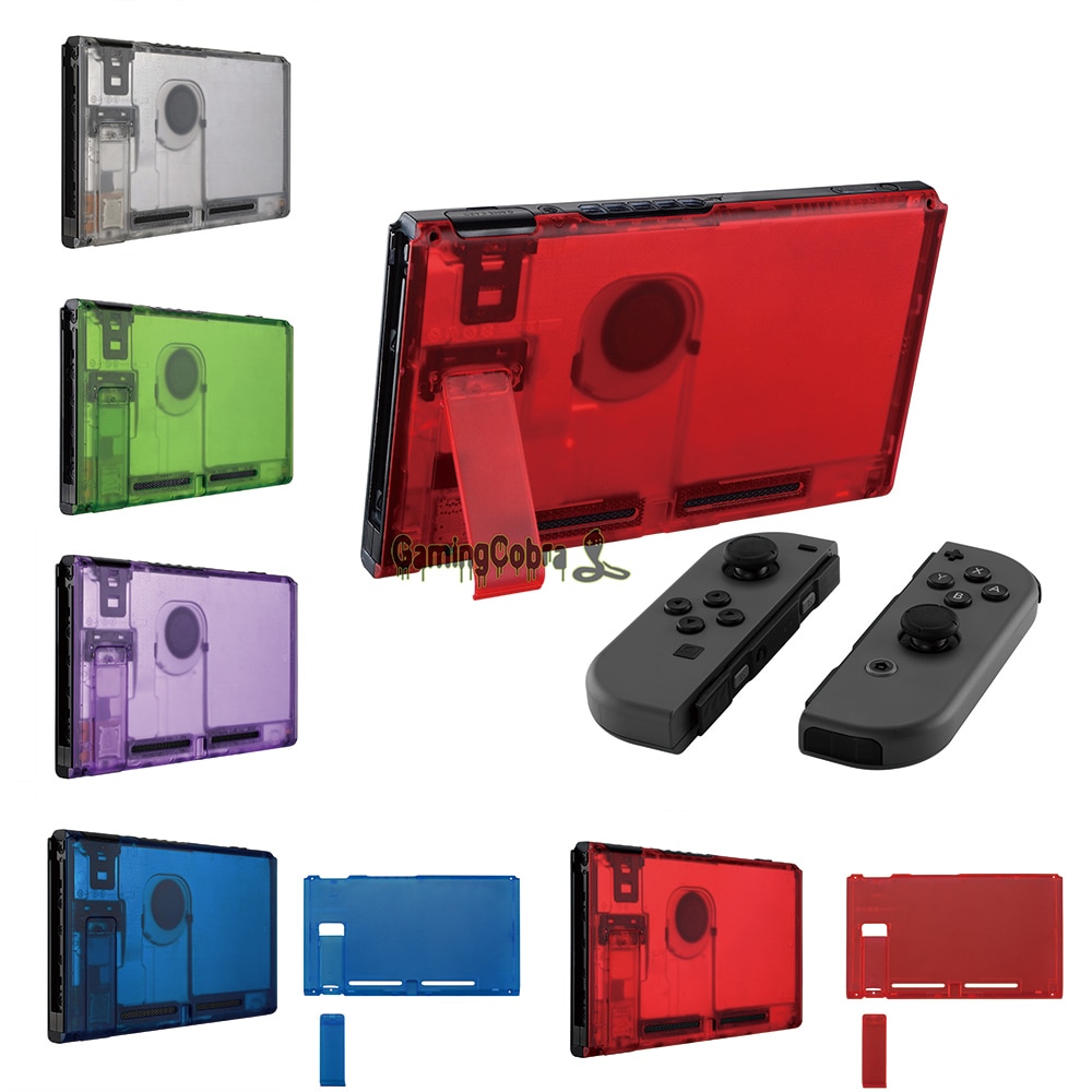 Custom Transparante Console Back Plaat Diy Behuizing Shell Case Voor Nintendo Switch Console Met Kickstand