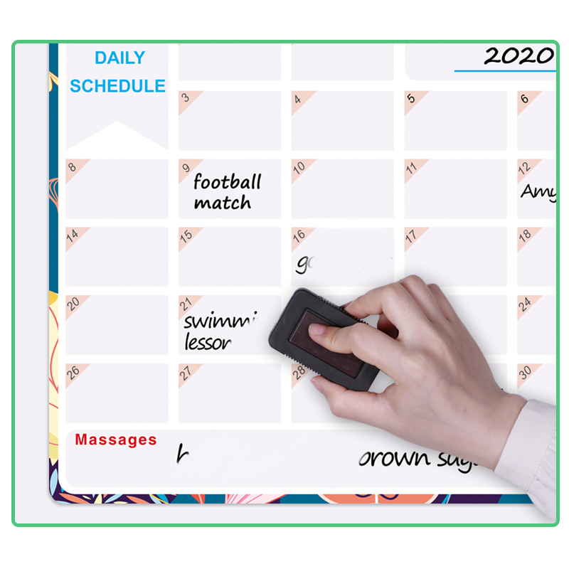 Magnetische Uitwisbaar Kalender Tijdschema Schrijven Opmerking Message Board Organizer Koelkast Magneten Leren Educatief Speelgoed Voor Kinderen